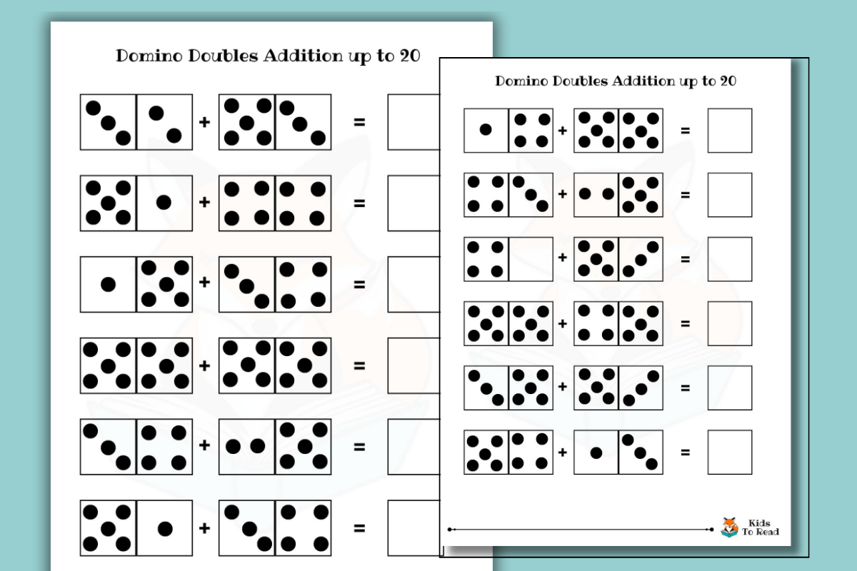 Domino Double Adding up to 20